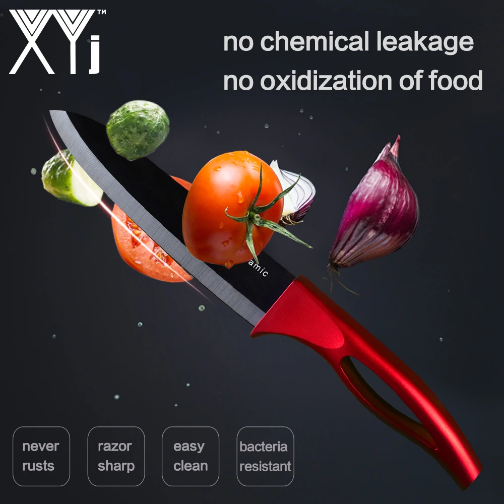 Набор керамических ножей XYj кухонные Столовые приборы 4 шт. с крышками для