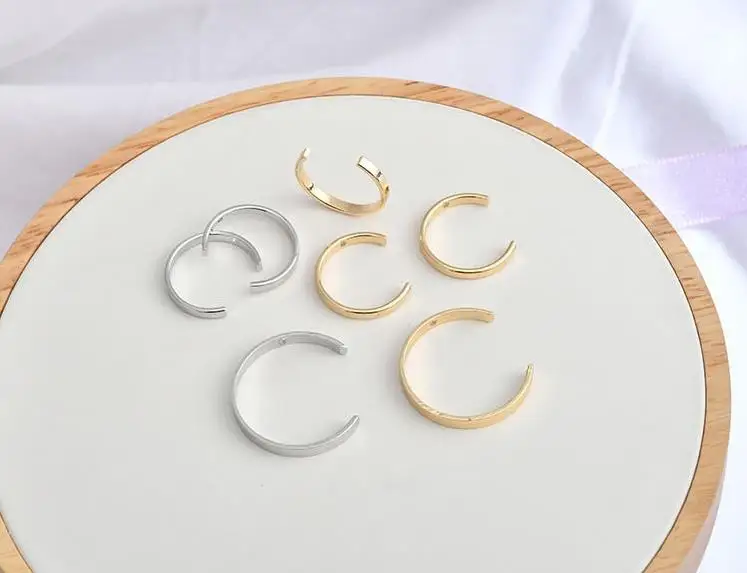DIY корейские аксессуары покрытые медью 14k золотой, геометрической формы c-образные серьги в Европе и США