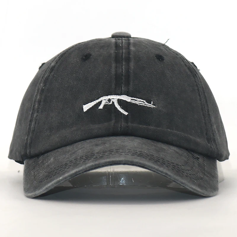 women men Fashion Gun embroidery dad hat cotton washed baseball cap adjustable snapback sports hats hip hop caps summer spring | Аксессуары