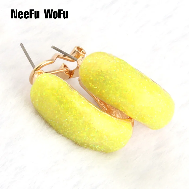 Большие серьги подвески NeeFu WoFu металлические с вспышкой и принтом для женщин