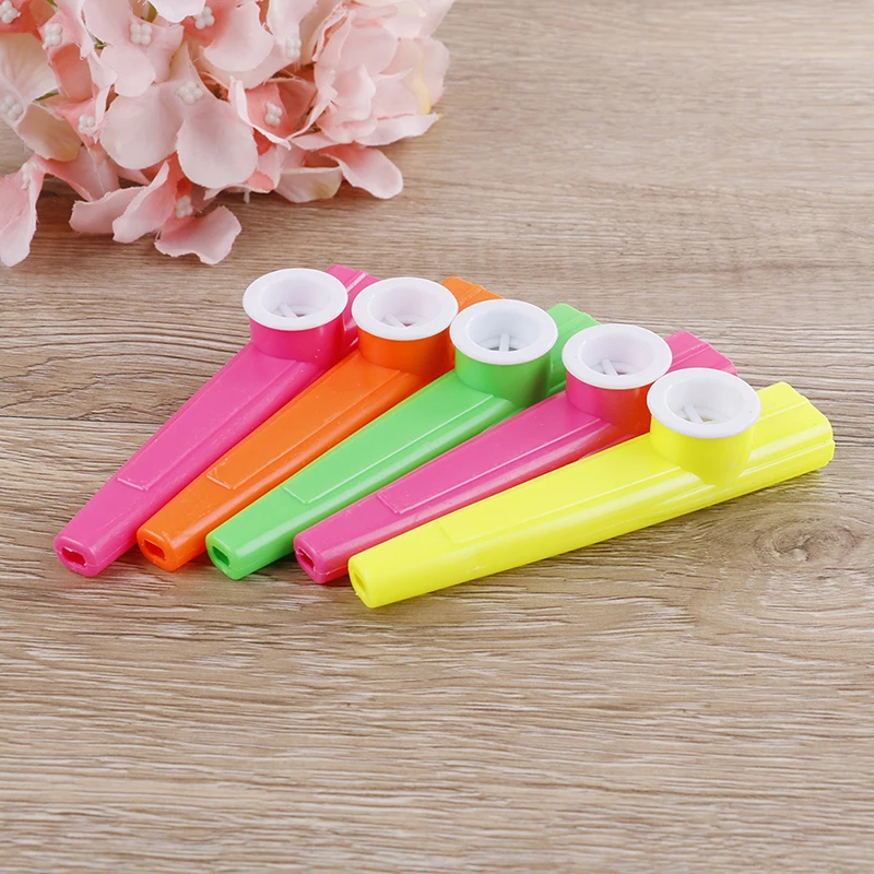 Лидер продаж 5 шт./лот пластиковая гармоника Kazoo Детская канавка детский подарок
