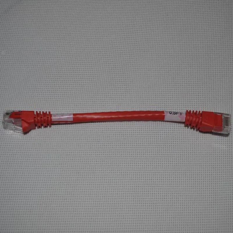 Красный 0.5FT CAT6 кабель RJ45 сеть 10 гигабитный Ethernet твердая Чистая медь