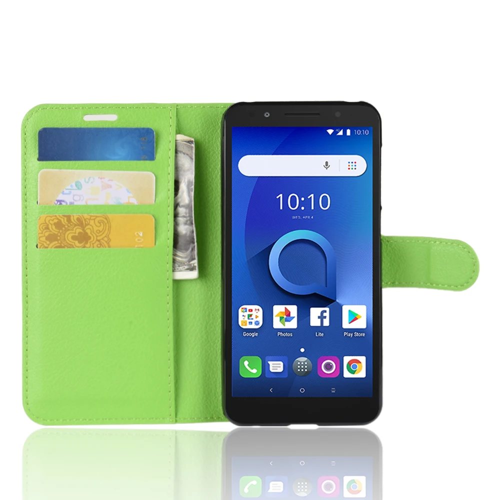 Роскошный кожаный чехол книжка baisxst для Alcatel 1X с подставкой телефона