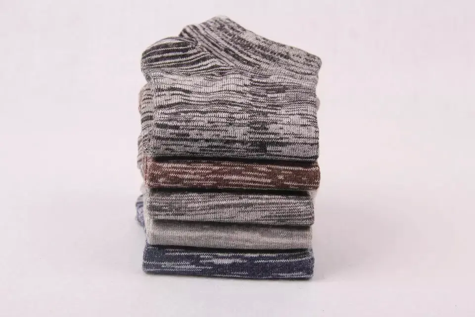 10 Пар/лот Толстые мужские носки народном стиле ретро градуированный песок цвет