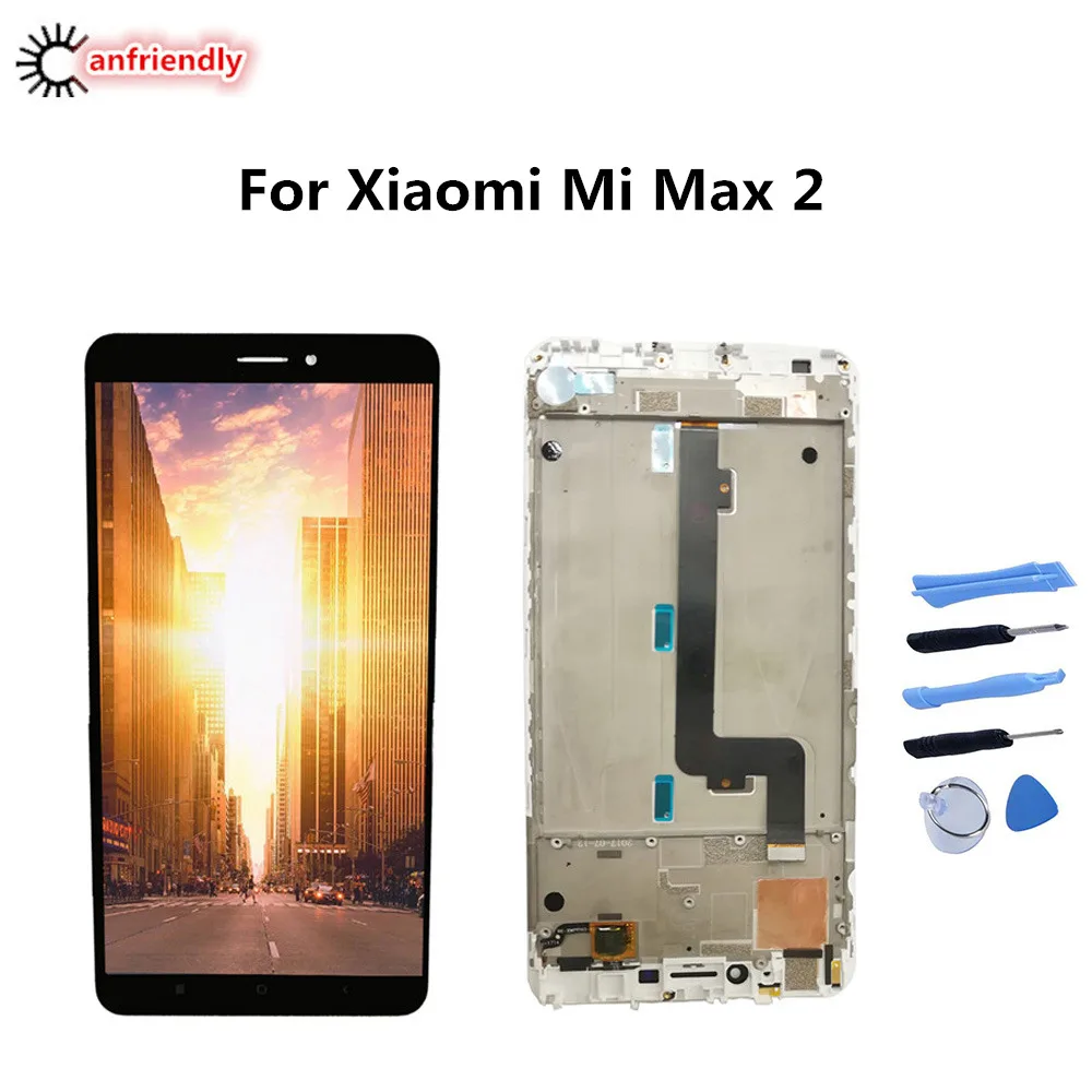 ЖК-дисплей Дисплей + Сенсорный экран с рамкой для Xiaomi Mi Max 2 Max2 Digitizer Замена тяга