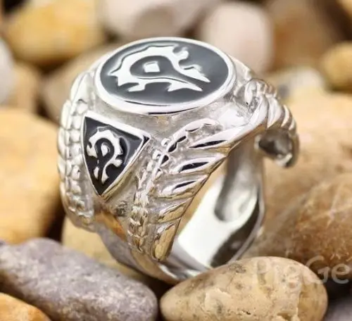 Кольцо из нержавеющей стали World of Warcraft кольцо Орды WOW|stainless steel|world warcraft ringring stainless