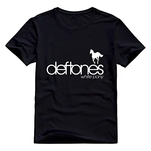 Мужская Deftones Рок Группа White Pony Горячая Тема О Образным Вырезом Майка Черный|t shirt