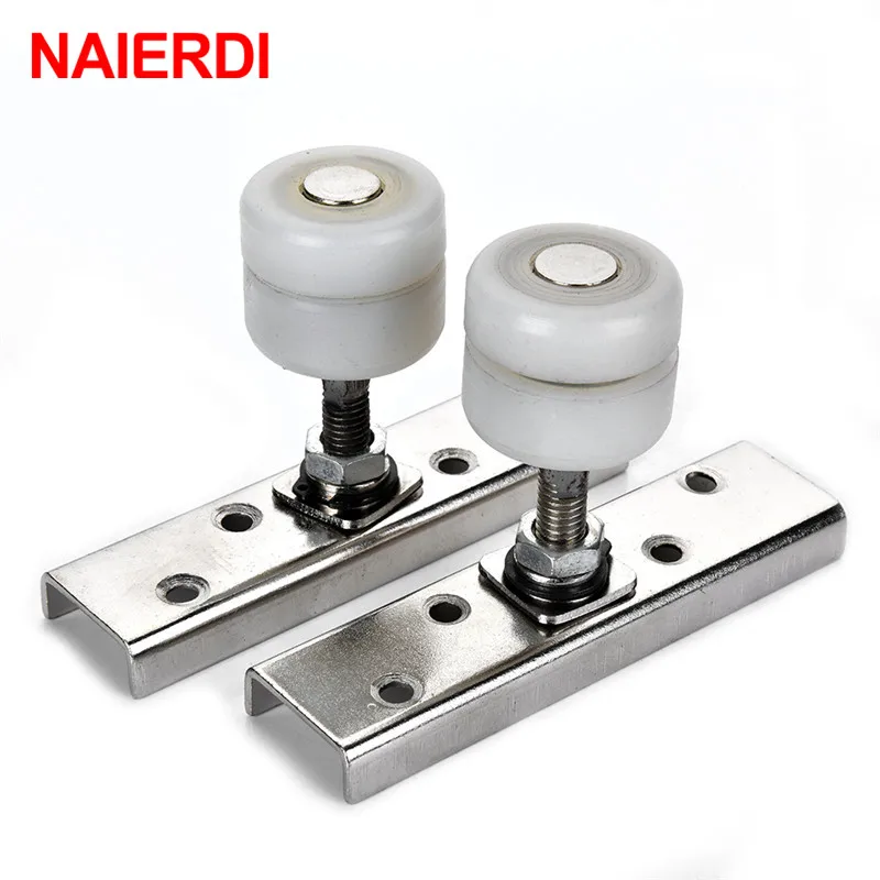 NAIERDI универсальные колеса складные раздвижные двери роликовый набор шкаф