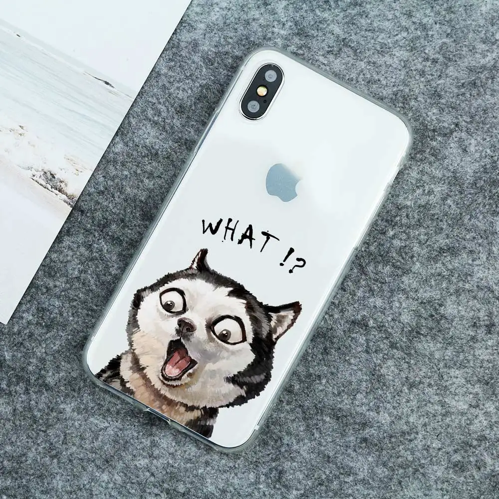 Чехол для Телефона iphone X 7 8 6 6s plus 5 5s SE Забавный животный милый защитный чехол