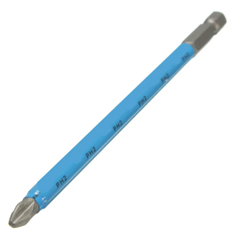 Drillpro 1 шт. противоскользящие S2 стальные магнитные отвертки биты с шестигранным 1/4 хвостовиком Отвертка Ручной инструмент для электрической отвертки