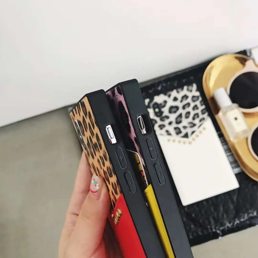 Модные леопардовые печати заклепки чехол для телефона iPhone 6 6plus 6S 6splus 7 плюс 8 X