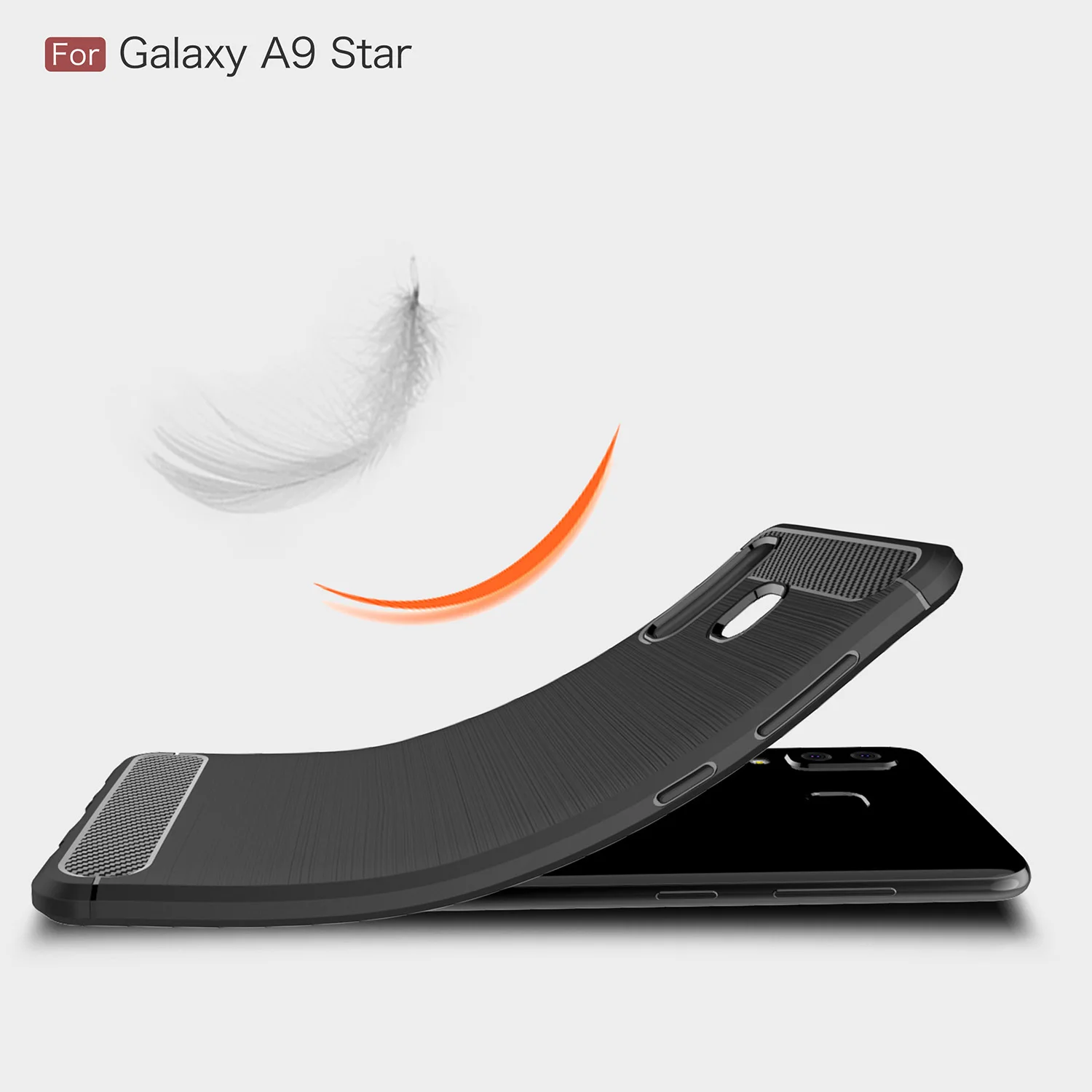 Чехол из углеродного волокна для Samsung Galaxy A8 Star чехол мягкий силиконовый телефона