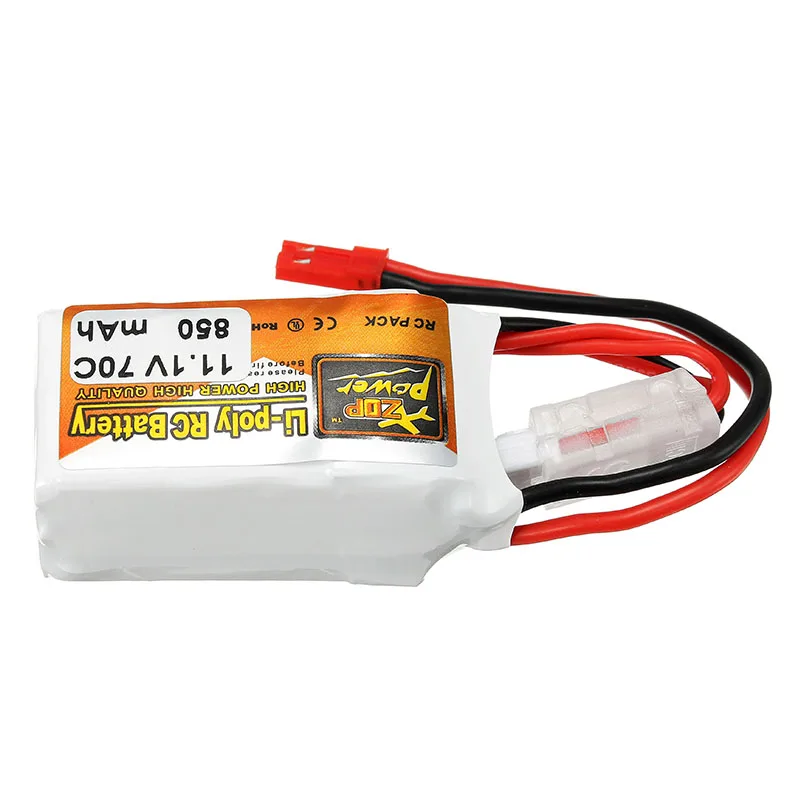 4 шт. ZOP Power 11 1 В 850 мАч 70C 3S Lipo Battery JST Plug для RC FPV Racing Drone | Игрушки и хобби
