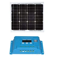 zonnepaneel set panneau solaire 12v 30w solar controller 12v24v 10a lcd display chargeur solaire solar battery charger caravan