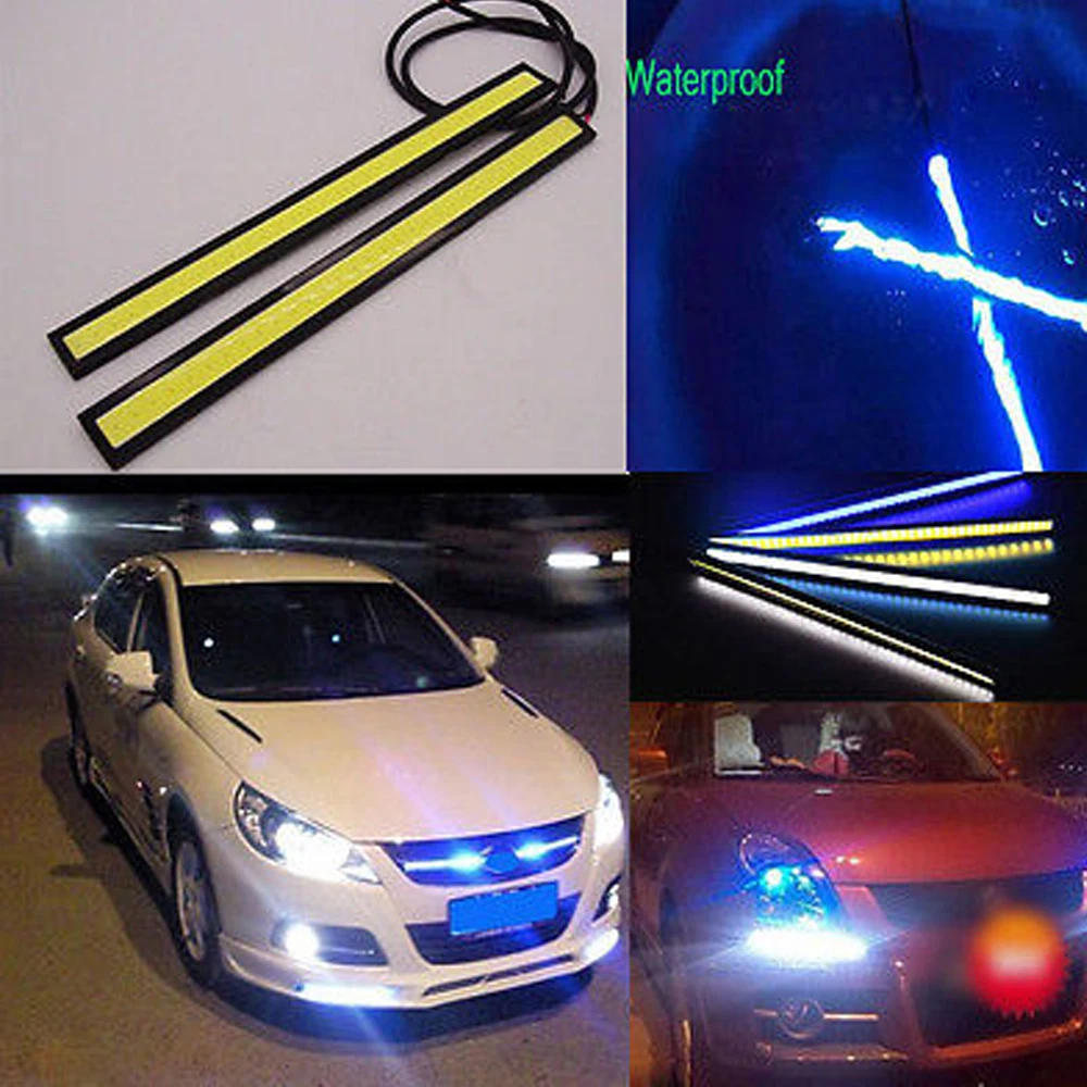 Белый синий Ледяной красный автомобильный дневный ходовой светильник COB