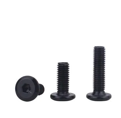 10 шт. M6 черная головка из углеродистой стали с шестигранной головкой болт слот