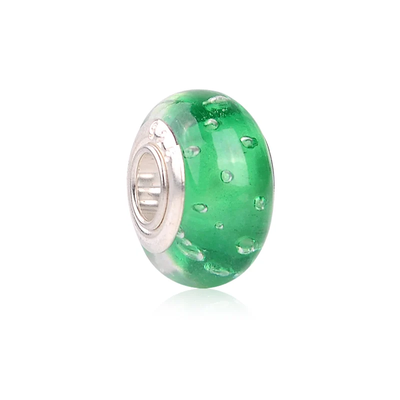 Высококачественные круглые бусины из муранского стекла в форме пузыря розовые