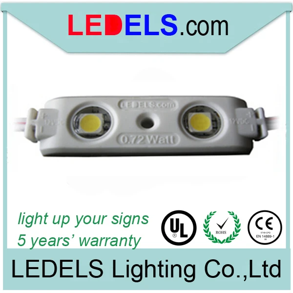200PCS/LOT,CE ROHS Approved,3 years warranty,0.72w 12v 44lm smd 5050 3 led module