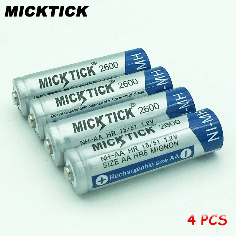 4 шт. AA 2A 1 2 V 5 #2600 mah перезаряжаемый аккумулятор Ni MH батареи камера игрушечные часы