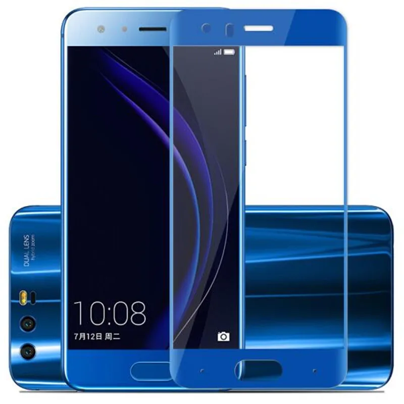 9D Full Cover Color Tempered Glass For Huawei honor 9 honor 9 Lite Honor9 9Lite Screen Protector Film Black White Blue Gray