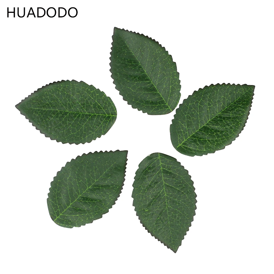 HUADODO 100 шт. Зеленый Искусственный лист цветы Имитация шелковые листья для букета