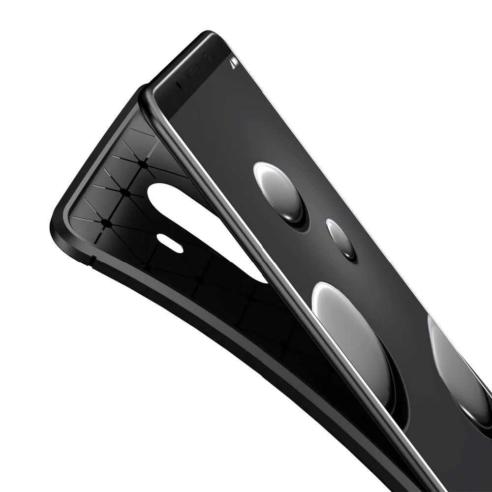 For Huawei Mate 10 Pro carbon fiber Matte Anti-knock soft TPU silicone Back Cover for Shockproof shell free shipping |
