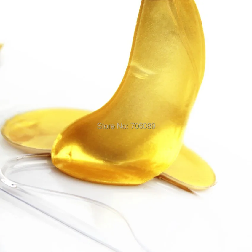 10 пар маска для глаз Заводская распродажа Роскошная 24K Золотая кристальная