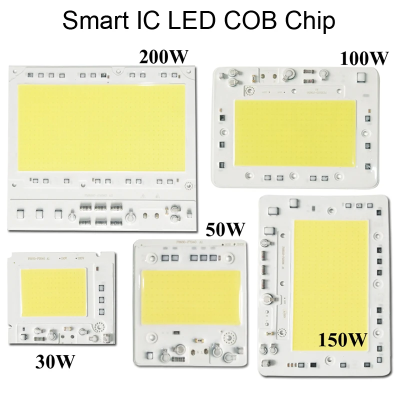 30 Вт 50 100 150 200 COB лампа Чип Интегрированный умный IC для DIY высокой мощности