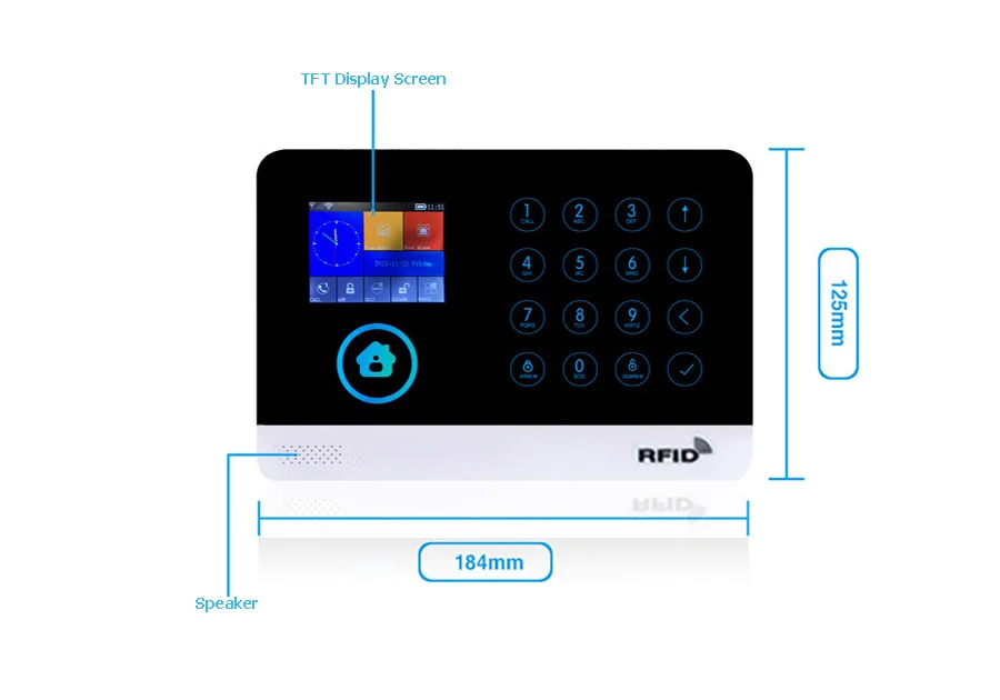 Sgooway завод wifi GSM GPRS беспроводная домашняя охранная сигнализация интегрированная с wifi IP камера