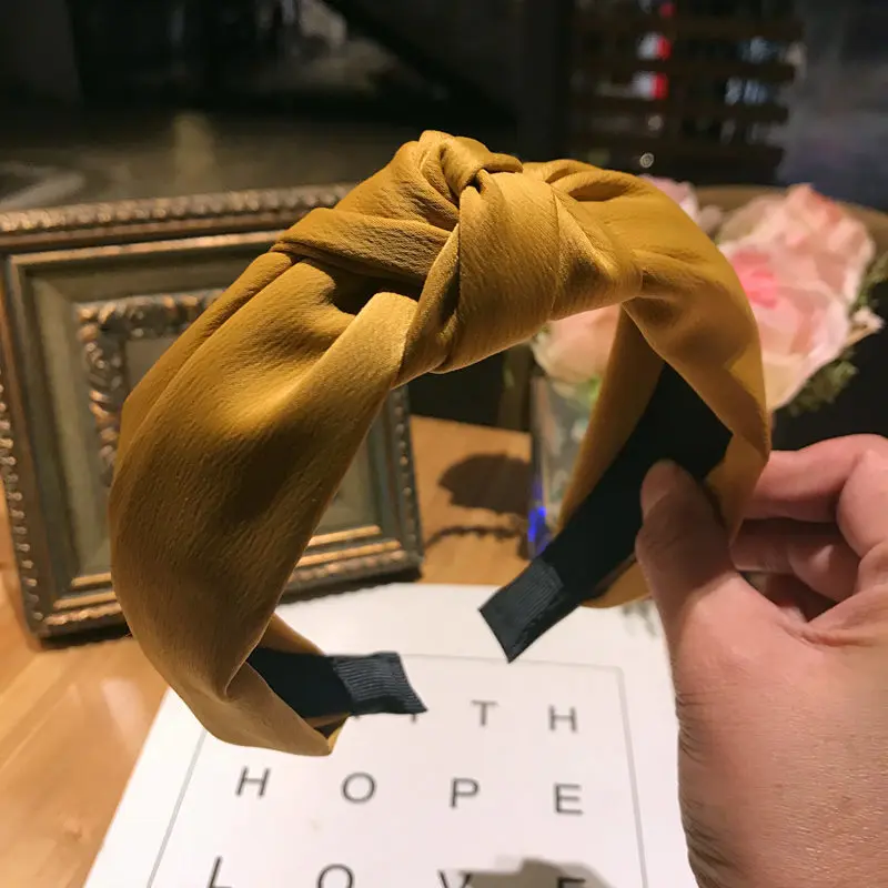 Наколенники для волос Fancygirl 2019 New Arrival Solid Colors для женщин Головные повязки Hairbands Girls Headwear Bot Accessories on.