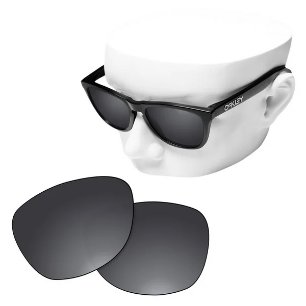 Black Chrome Поляризационные Сменные линзы для солнцезащитных очков Оукли Frogskins - Цвет линз: Black Chrome