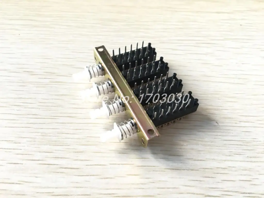 AC 220V 3A 4P2T 4 ряда Блокировка кнопочный переключатель с ухом |