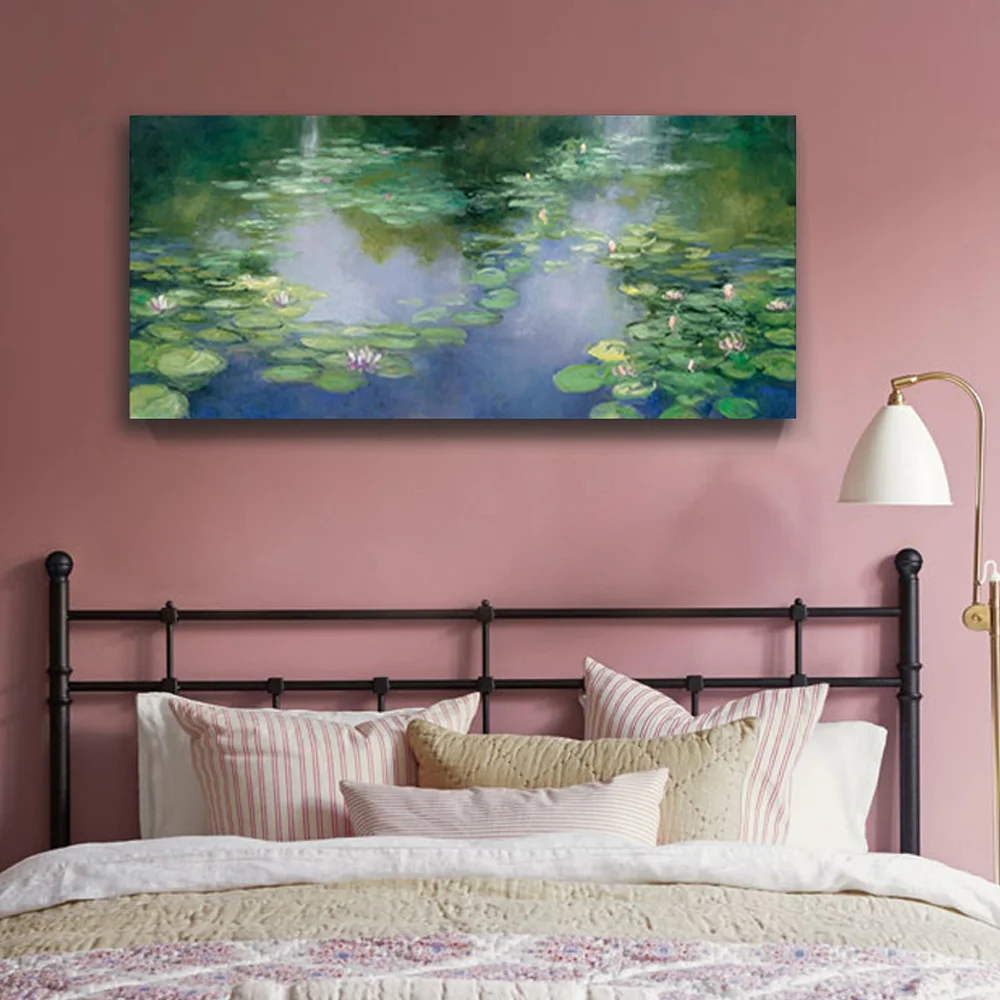 Клода монета ВОДНЫЕ ЛИЛИИ 1906 напечатаны холст живопись художественная Цифровая