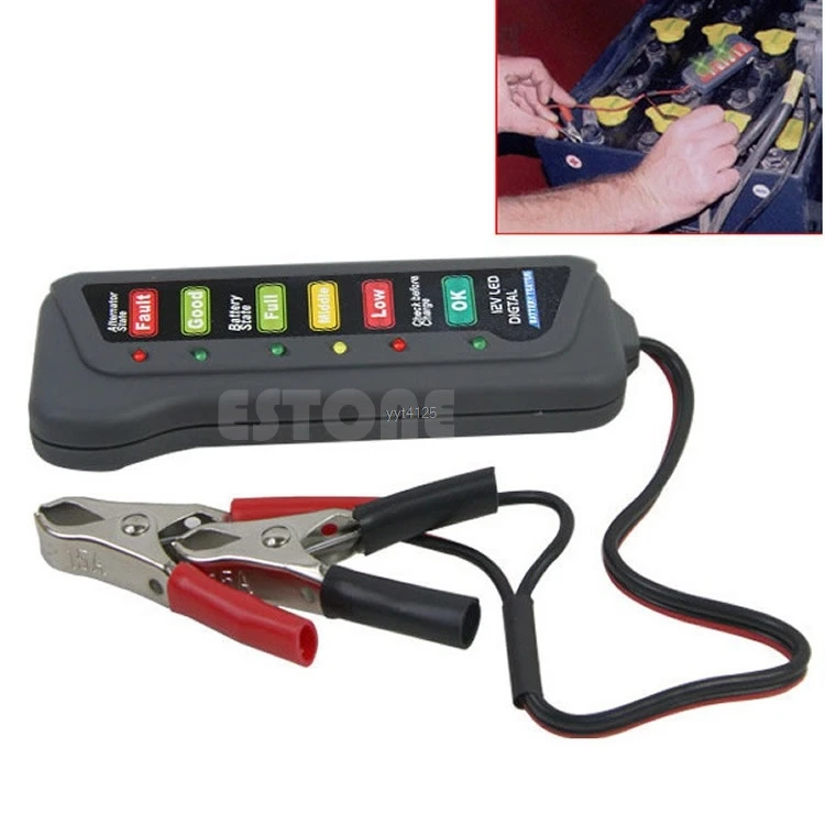 12V автомобиль мотоцикл светодиодный цифровой Батарея генератор переменного тока