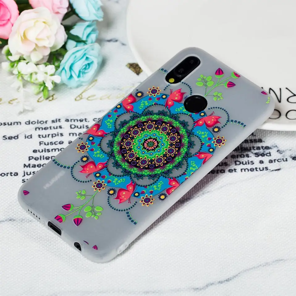 Soft Silicone Case For Huawei P20 Lite Nova3 Nova 2S Funda Flower Back Cover Honor 6X 7X 8X Pro capa |