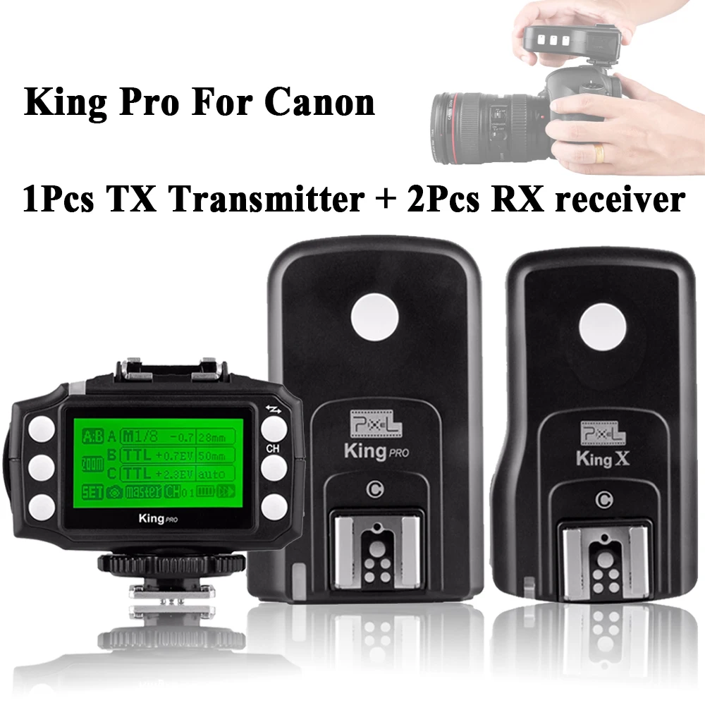 INSEESI 2 4G King Pro Набор триггеров для радио вспышки (1 передатчик + приемника)