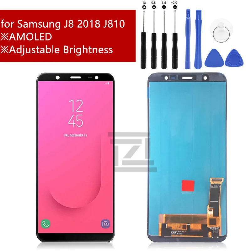 ЖК дисплей AMOLED для Samsung Galaxy J8 2018 сенсорный экран дигитайзер в сборе J810 on8 запасные