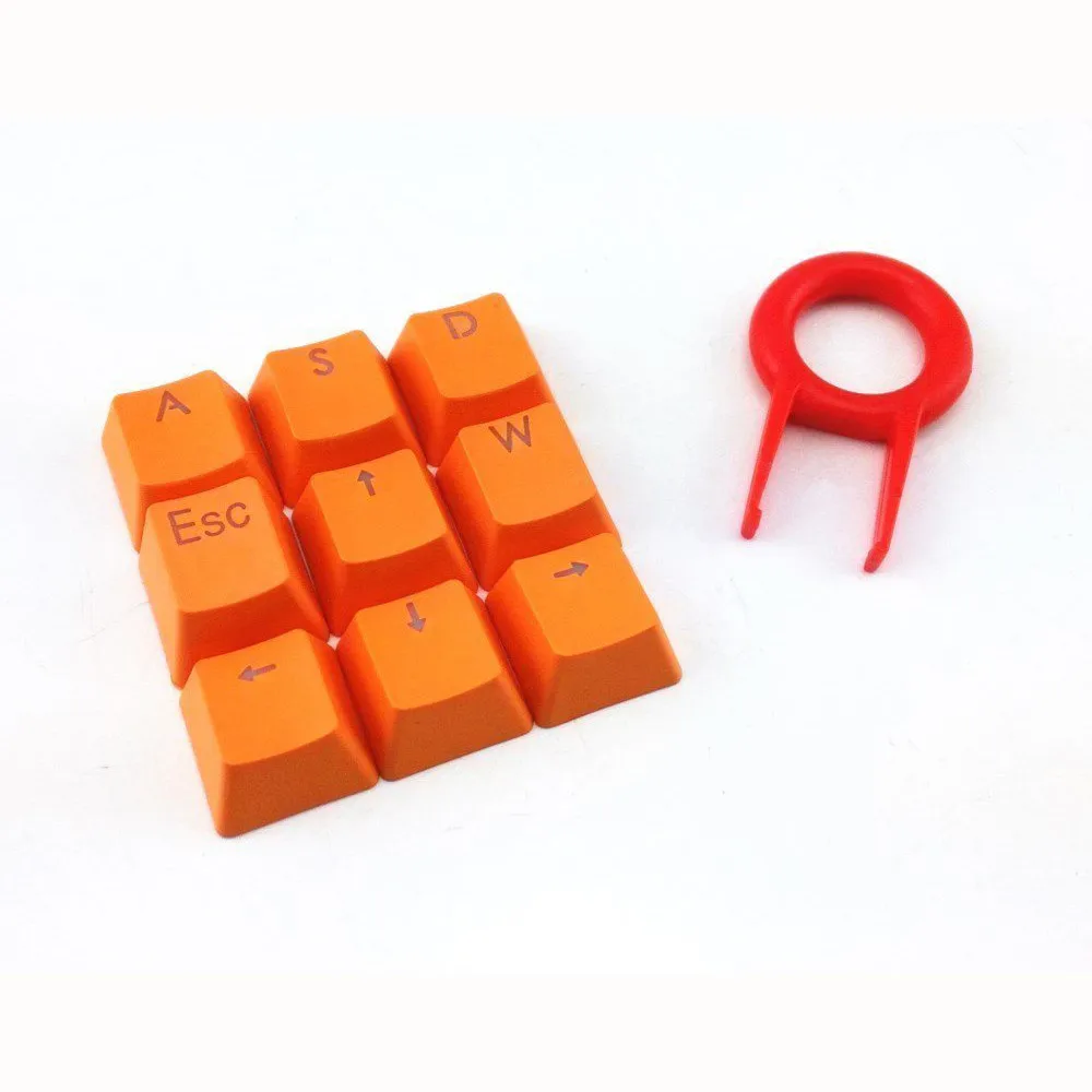 Оранжевый 9 клавиш PBT подсветкой полупрозрачные колпачки для Cherry MX механическая клавиатура 4,1
