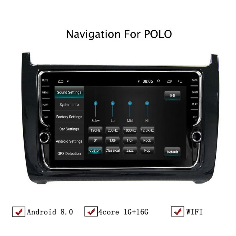 9 &quotAndroid 8 1 автомобильный gps навигатор для VW Polo 2011 2018 радиоприемник стерео