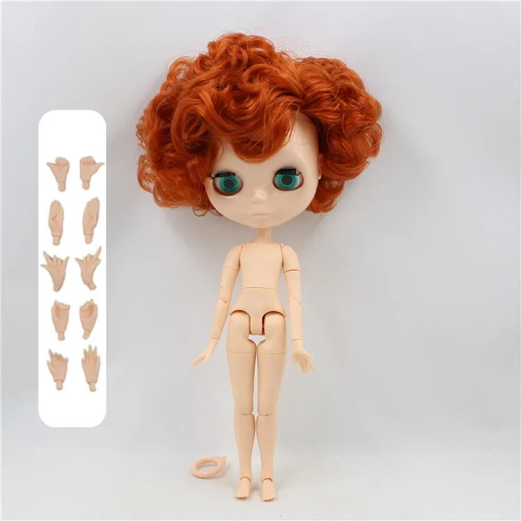 Fortune days factory blyth кукла из натуральной кожи с короткими красно-коричневыми волосами, для мальчиков, для тела, для шеи, без макияжа, 1/6, 30 см, 90BL1207 - Цвет: doll and hand A