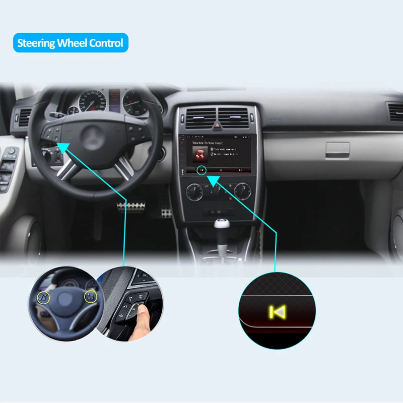 Автомобильный мультимедийный плеер 2 din Android 10 0 для Mercedes Benz B Class W245 A W169 Viano Vito W639