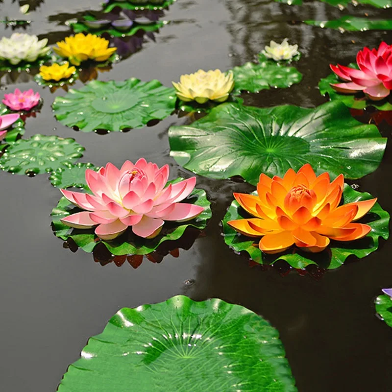 1 шт. искусственный цветок лотос 18 см|wedding garden decoration|real touchartificial lotus |