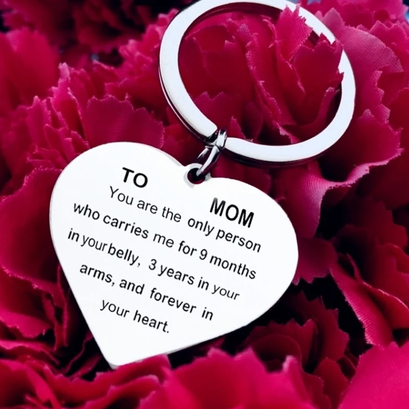 Модное ожерелье из нержавеющей стали с гравировкой в виде надписей для мамы