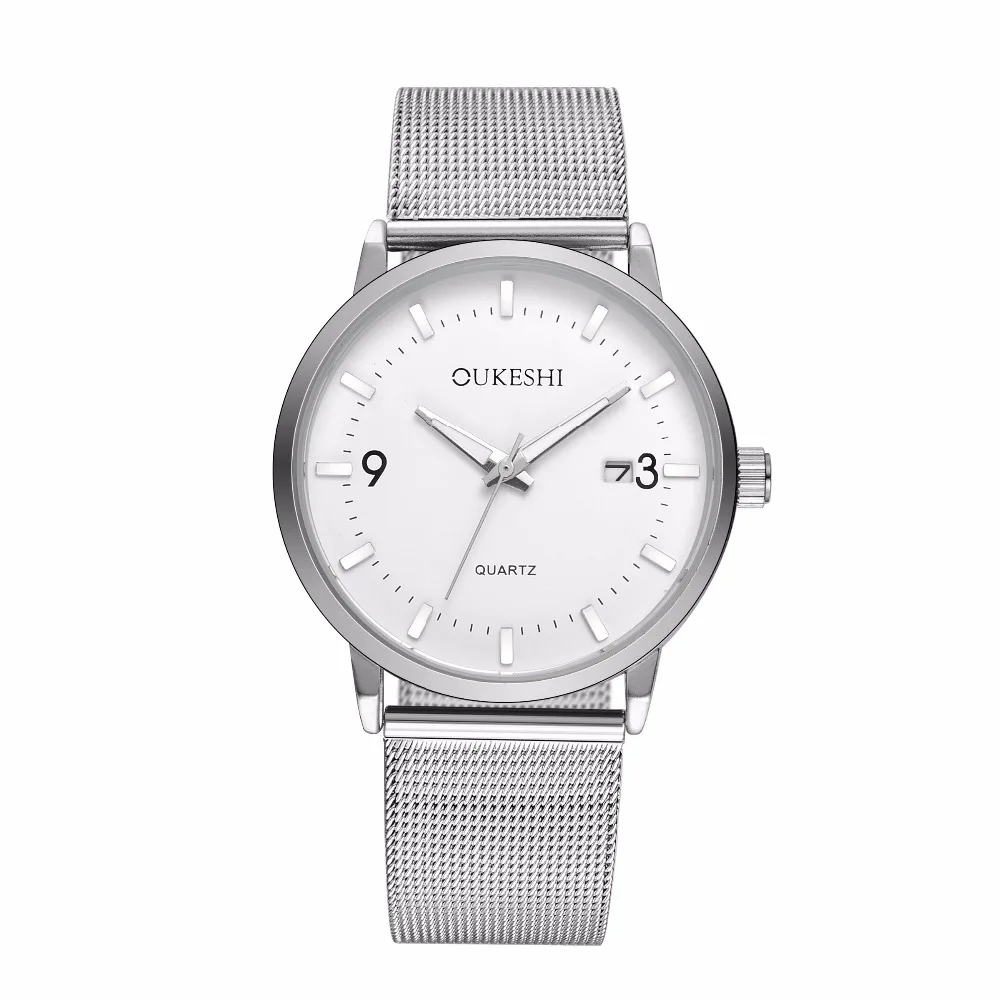 Мужские водонепроницаемые кварцевые часы из нержавеющей стали | Наручные