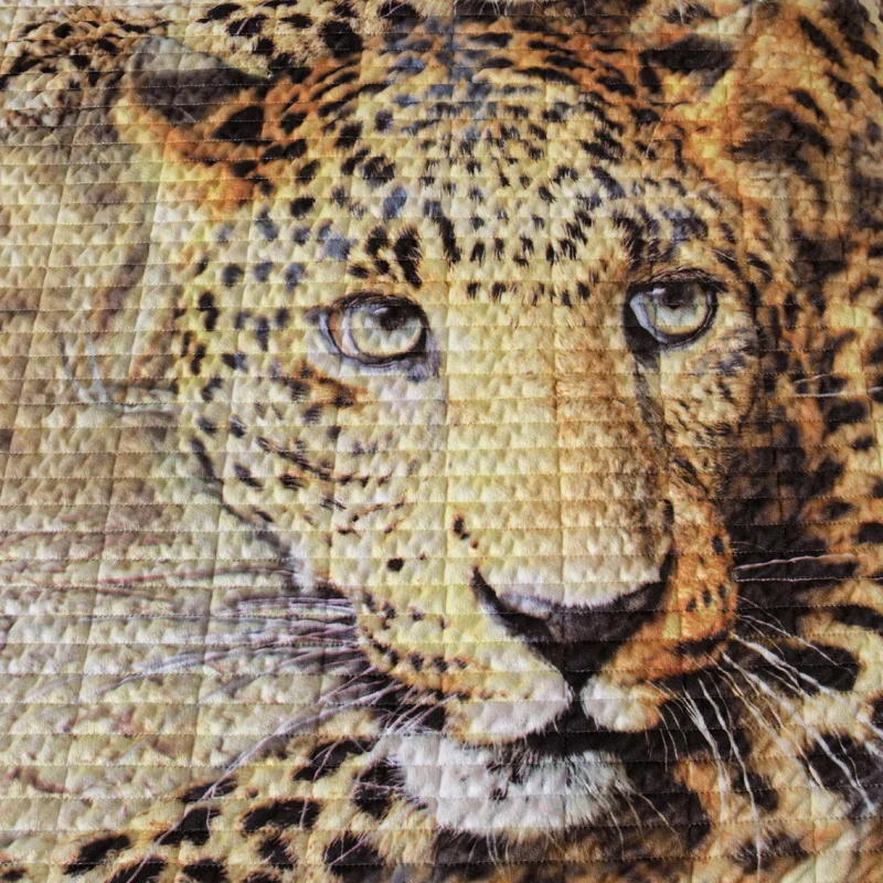 200X230cm Роскошная флисовая ткань/мытый хлопок леопардовые цветы стеганое