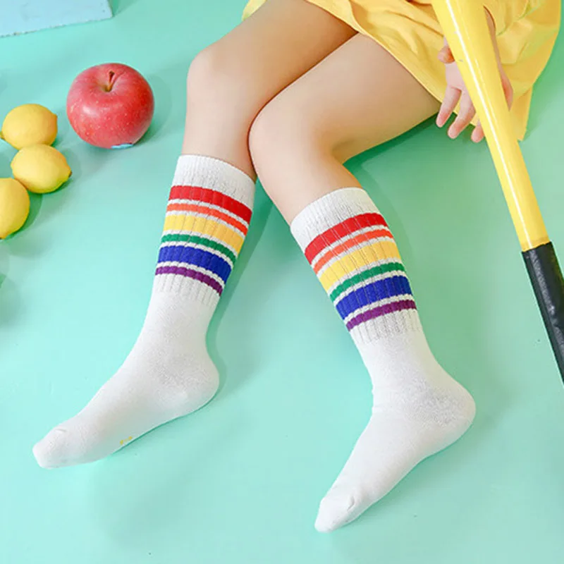1 шт. хлопок мультфильм Цвет в полоску полиэстер Детские колготки и чулки пружины