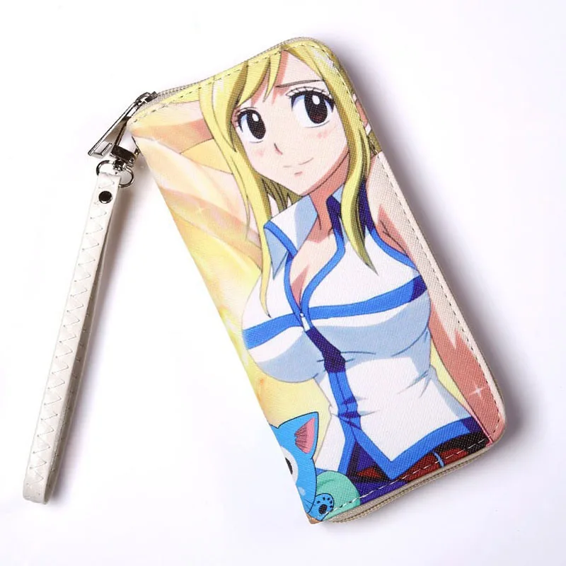 Аниме Сейлор Мун женский длинный кошелек из синтетической кожи кошелек с держателем для карт - Цвет: Fairy Tail