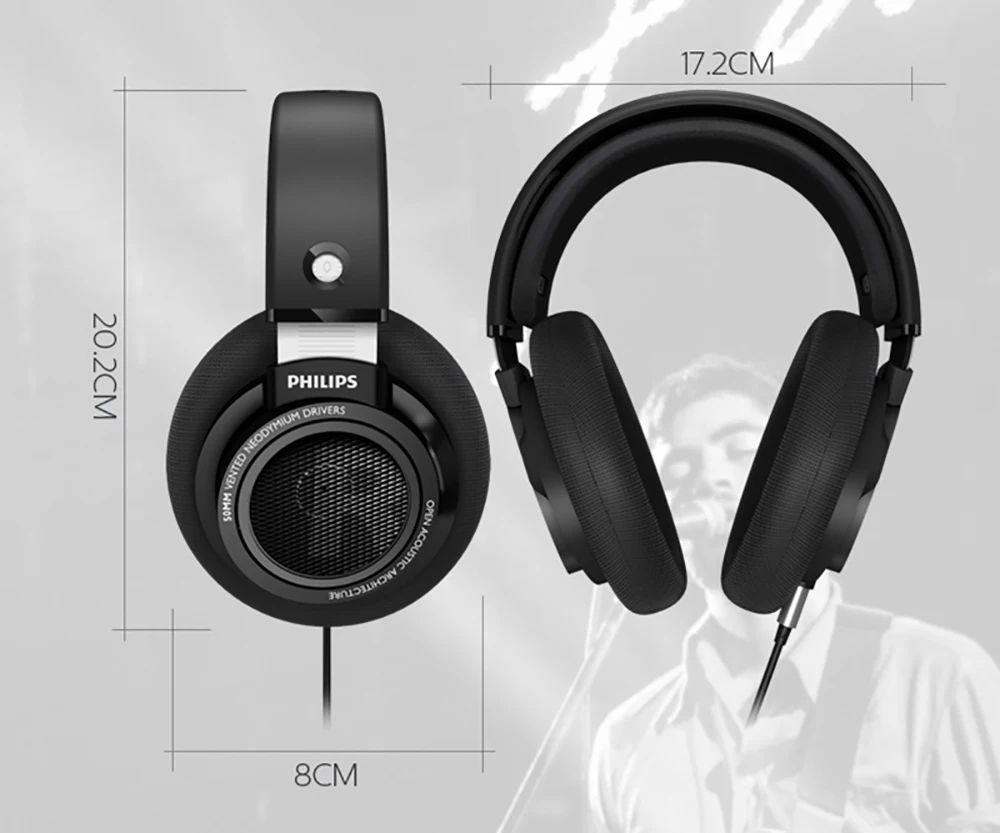 Наушники Philips Hi-Fi SHP9500 3,5 мм разъем неодимовый драйвер гарнитура для музыки и кино и игры блютуз наушники