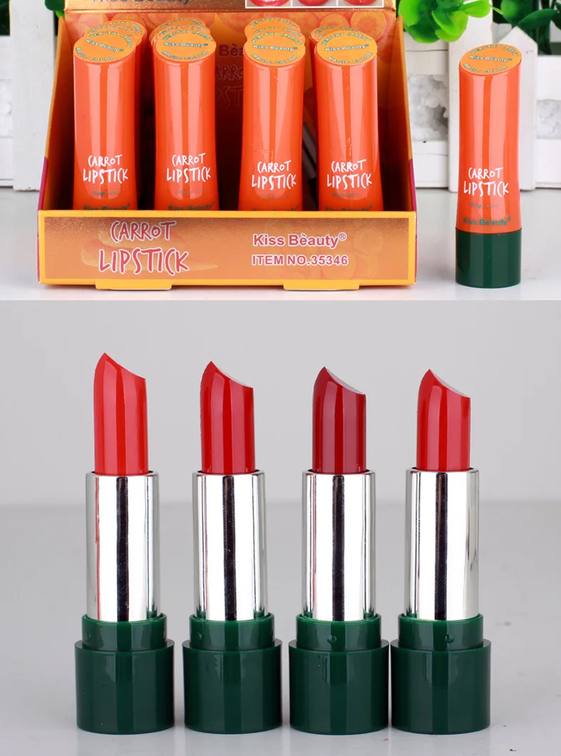 Kiss beauty/Помада тыквенного цвета, водостойкая, стойкая, увлажняющая, тату-ручка для губ, сексуальный, красный, оранжевый, матовый карандаш для губной помады, KB019