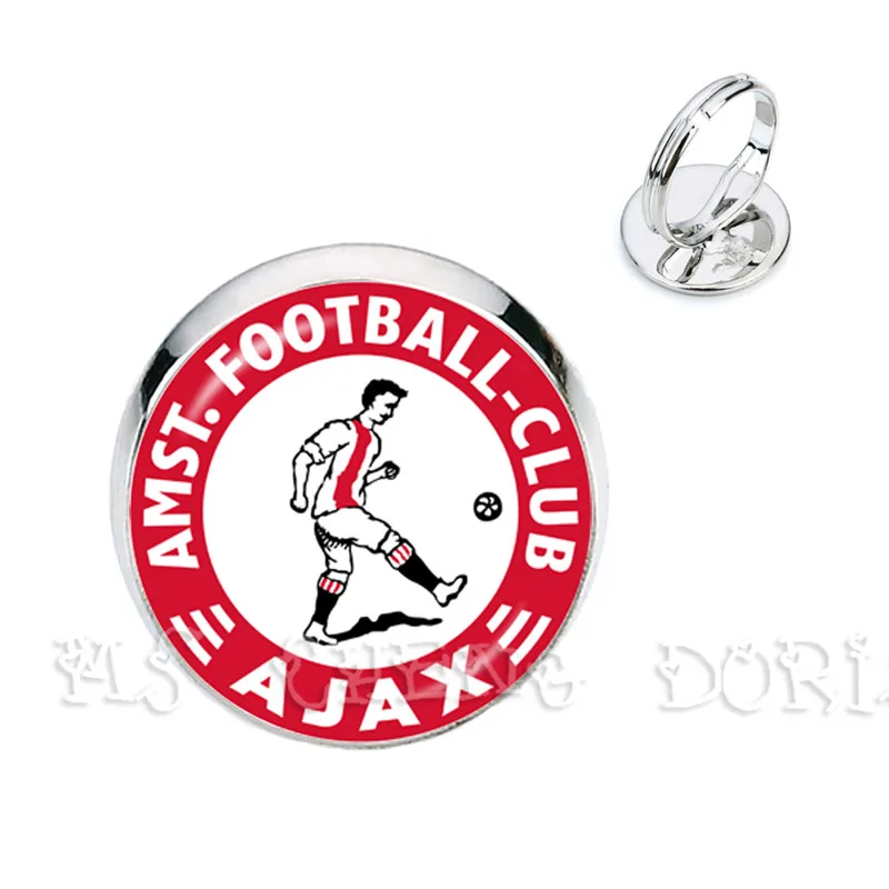 21 Футбольный клуб 16 мм стекло кольца с кабошоном Ajax футбольные лиги логотип футбольный Клубное кольцо для фанатов подарок - Цвет основного камня: 21